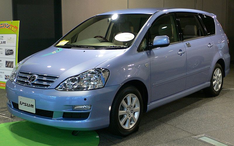 Toyota Ipsum – автомобиль концерна из Японии, Toyota Motor Corporation. 